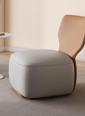 单人QCU沙公懒发椅人网红款卧室小型可旋靠转背椅客厅阳台寓休闲