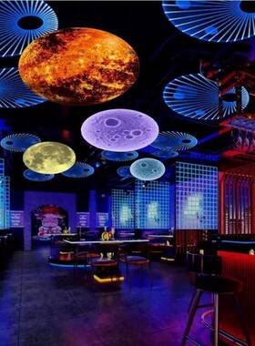 58515154酒吧氛围灯清吧创意吧七彩灯音乐饰酒馆烤吧餐吧静气氛灯