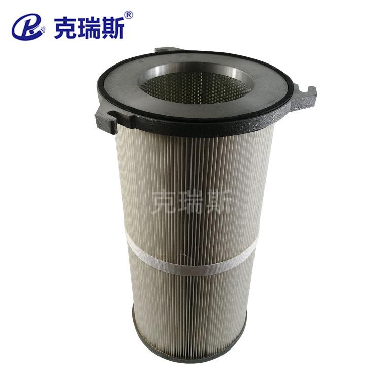 钢厂焊接烟尘净化搅拌站鼓风机法兰盘喷涂三耳快拆卡盘式除尘滤筒