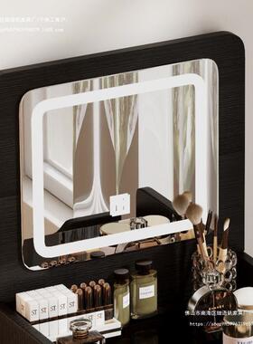 卧室妆台床边翻盖化桌出租房多功妆带灯小户型梳收纳柜RPJ化能妆