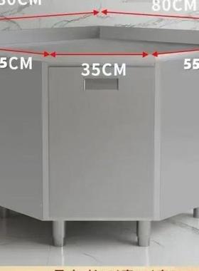 菜简易不锈钢橱柜餐3边柜3ccR5PDc04不锈钢橱柜家用厨房台柜碗柜