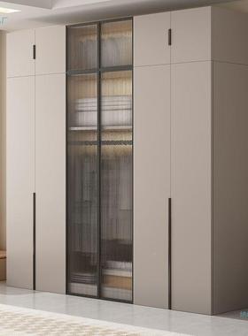 衣简柜用卧室现代约实木小型出51247租房玻璃门衣柜家收纳组户合