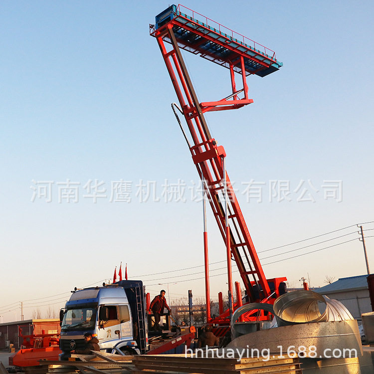河南华鹰高空压瓦机 高空升降机 彩钢压瓦机移动平台厂家