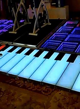 le面d钢19245感应地砖灯踩灯互动地地板钢琴琴发光音乐地砖灯道脚