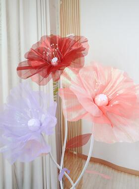 仿真蝴蝶婚浪漫婚礼布G0426置客厅卧室婚房结仿真丝厅网装饰展花