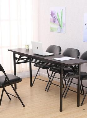 靠墙置物架长窄桌小办条桌简易户外折桌家公用叠学生学87213习桌