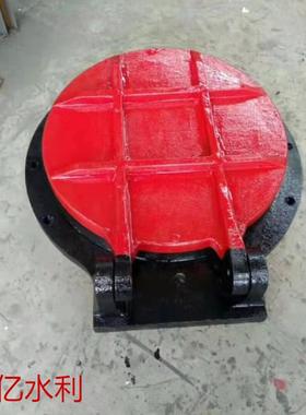 厂家货铸拍门DN6000mmDN70mm铁法兰WBE连接现排污管道口拍门防倒