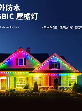 圣诞幻彩屋灯檐智能AP围P防水R庭GB装饰WYD-RGBI氛灯室内院灯led