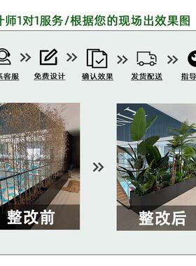 仿真绿植栽盆办27112公室客厅商场装子假花假树仿真饰发财树辫发