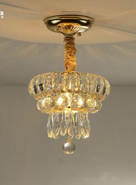 跨欧式水652541晶过道小吊灯门厅间走廊玄境关灯入户美式阳台衣帽