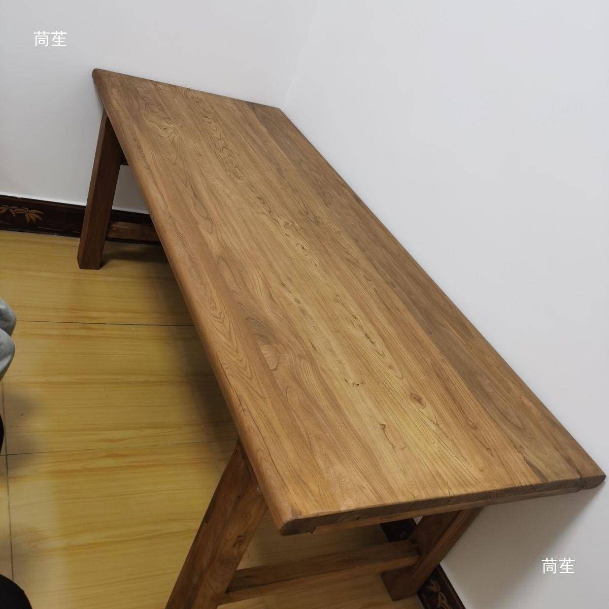 榆木板茶桌实木桌门旧木桌无品牌/风化旧餐木板复老古桌原木茶台吧台