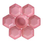 高颜值粉色陶瓷拼盘组合家简约cd2873碗盘餐六角具盘子用汤碗风组