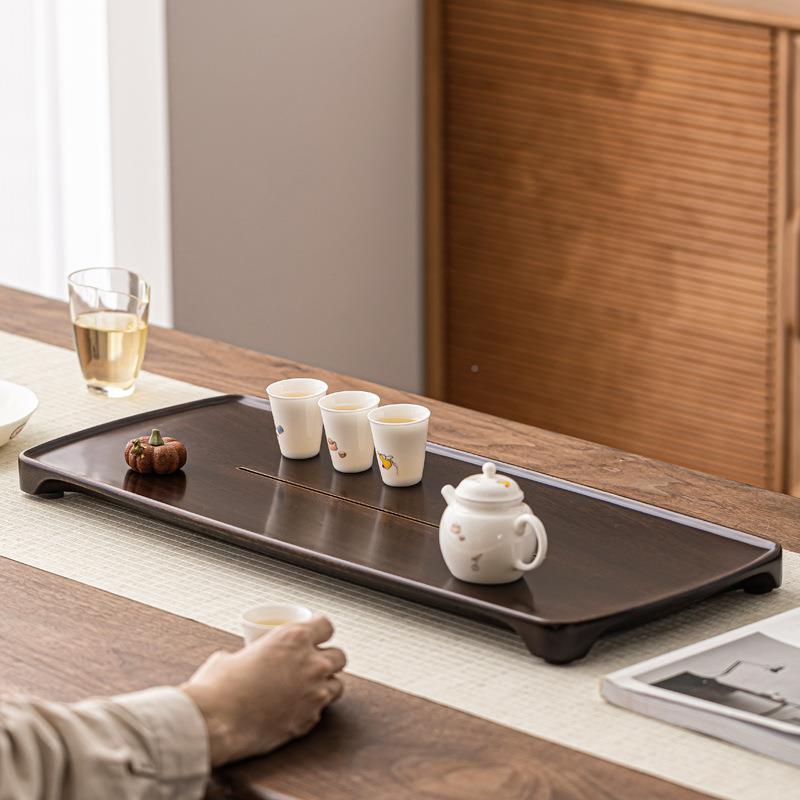 黑家檀YBHSH315木远舟水茶盘整块实木干湿两用排简约用茶台干泡盘