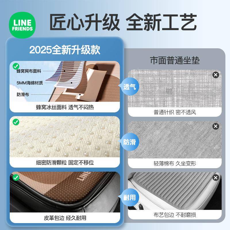 汽车坐气垫夏季透后防滑四季通用单片可爱ltao6092车内座椅排垫套