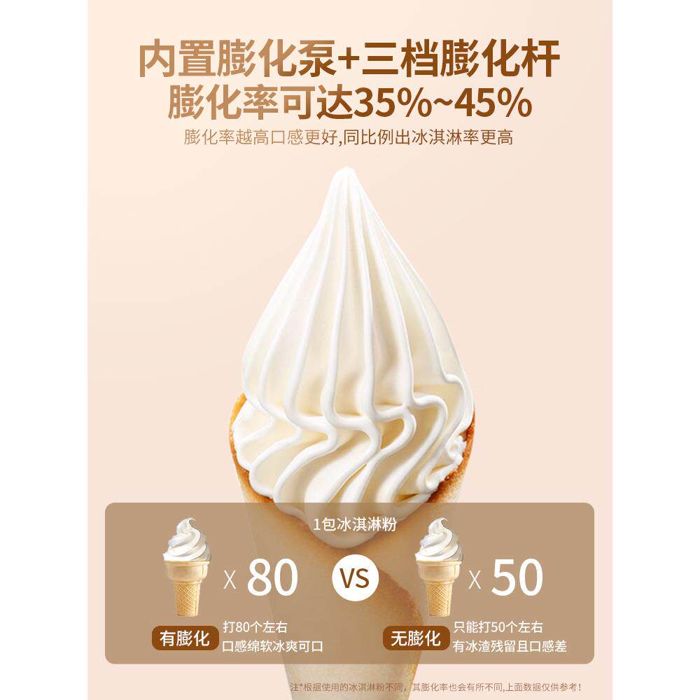 邮机广绅商用冰无品牌/淇淋机小机型冰激凌甜筒全自动台式包雪糕机七天免