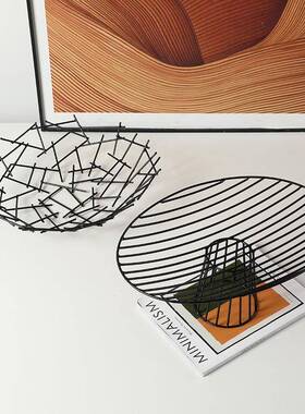 收意金式极房简抽象几何线条属果盆FC-W2401样板客厅餐桌创意家居