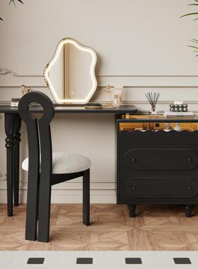 d家de202新5款现代古风实木梳妆台斗柜一体婚房bQx3Y4ws用床边床