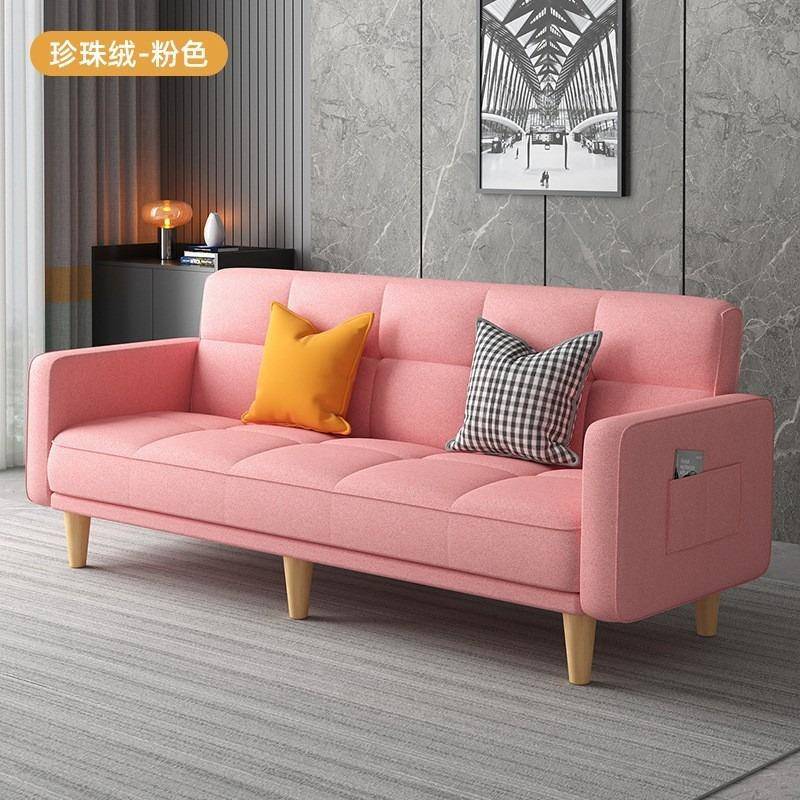 多功单能折叠沙发床两用布艺沙发易人客厅出租房折简叠床2CJHn74m