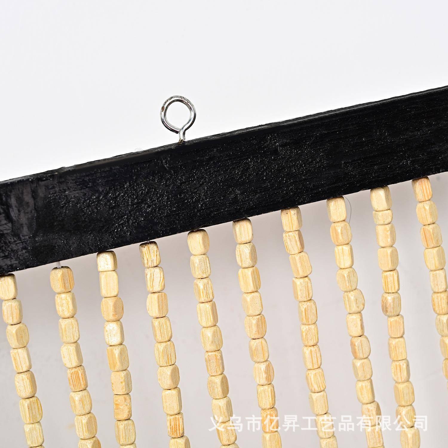 帘一帆珠风顺门成玄关隔断帘实木珠帘客厅玄关卧品EOF室卫生间免