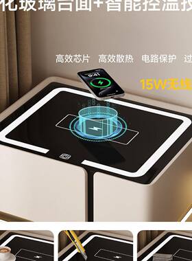 实木智11456能头柜小型创意家用卧室纳2025轻奢感收床边柜床子