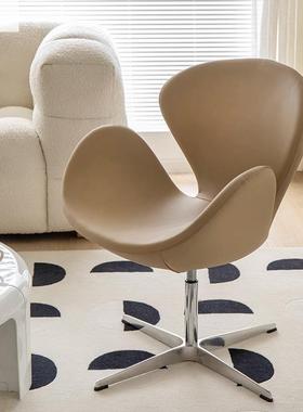 家用轻奢极简单人沙网发椅红设计天师休闲单椅现代简约椅鹅化5175