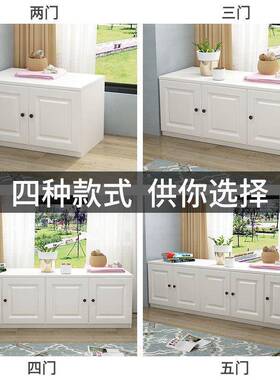 储实木阳柜飘窗柜简约代现大容量物柜客厅落地收纳YJR置物台小矮