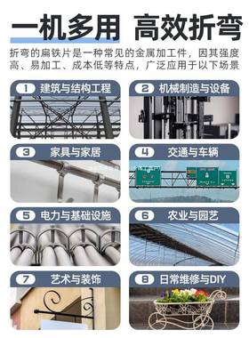 度手动扁铁折钢弯机铜排折弯工ltao9150器板铜板铁丝铜条直角90折