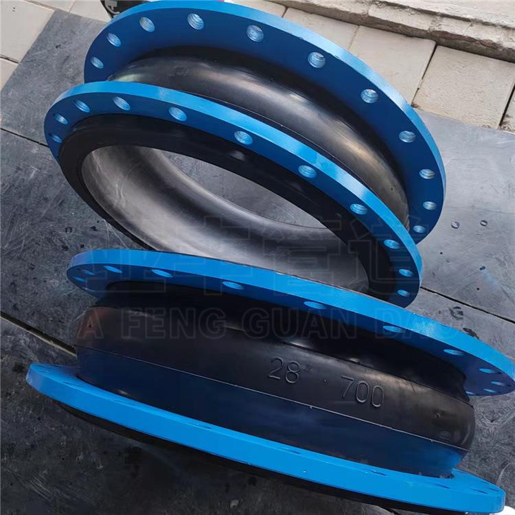 扣槽橡胶软接头DN700柔性法兰可曲挠橡胶膨胀节304不锈钢橡胶接头