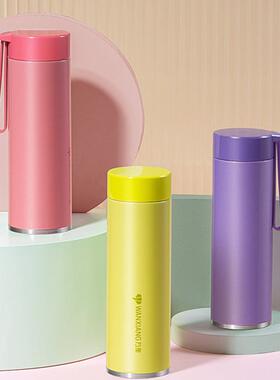 万象不锈钢保温杯A15女士提绳简约时尚随手杯子学生保温杯A16S无