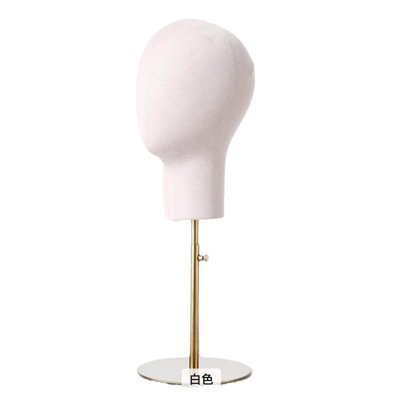 新款米白色包布头模黑色帽托灰色头模黄色绿色蓝色模特头帽架
