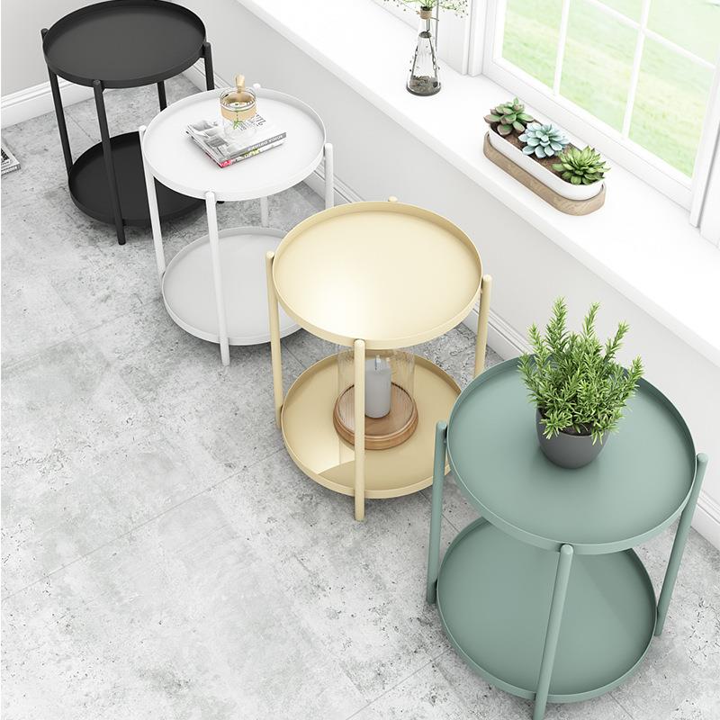北欧小茶几小圆桌客厅沙发边几简约现代迷你卧室床头桌子置物