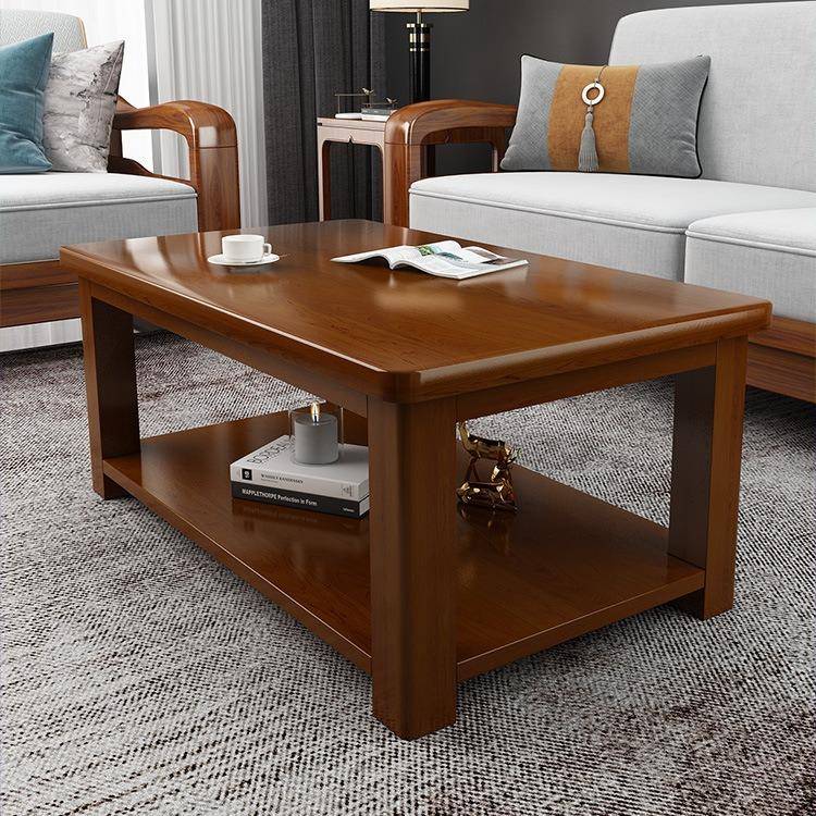 实木茶几简约现代桌阳台简易茶台新中式茶桌小户型客厅家用茶几