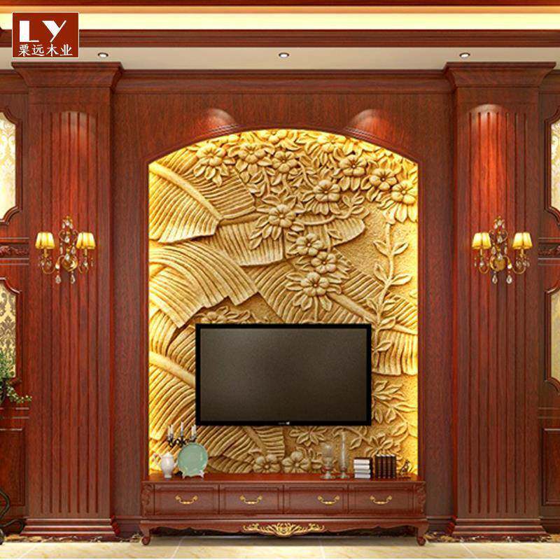 木饰面装修电视墙-南京卧室床头木饰面定制-精美设计-直销