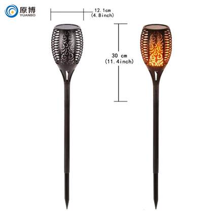 节能插地灯太阳能火焰灯装饰96LED景观庭院公园草坪火把灯