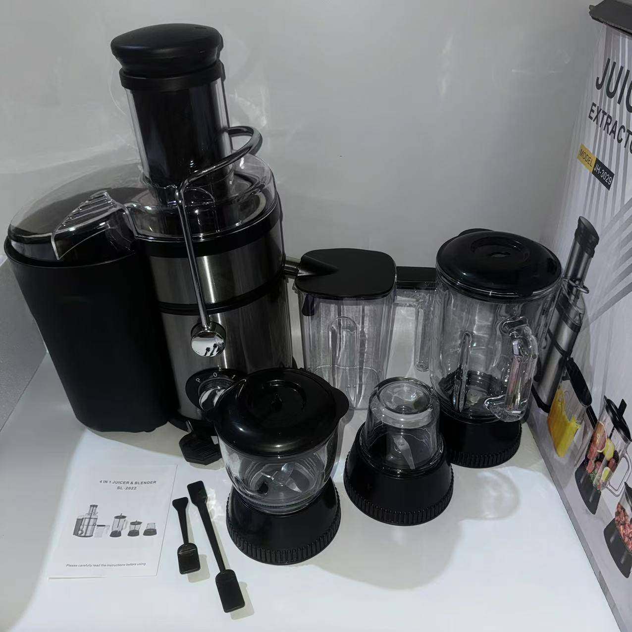 Juice4in1四合一原汁机大口径水果蔬菜果汁机榨汁机原汁机外贸