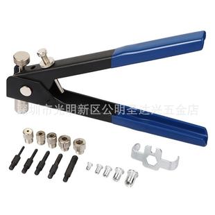手动拉母枪拉帽枪6件套铆螺母套装 可搭配螺母 手动螺母枪套装