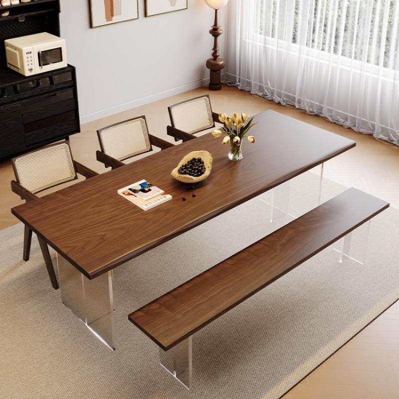 北美黑胡桃木餐饭桌亚克力悬浮书桌茶桌樱桃木实木家用办公大板桌,基础建材,脚轮/万向轮,淘宝优惠券,粉丝福利购,淘宝优惠卷