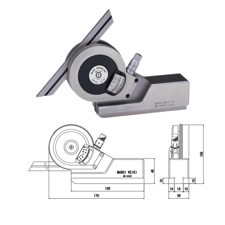 MARUI丸井不锈钢通用型角度计MP-101ST