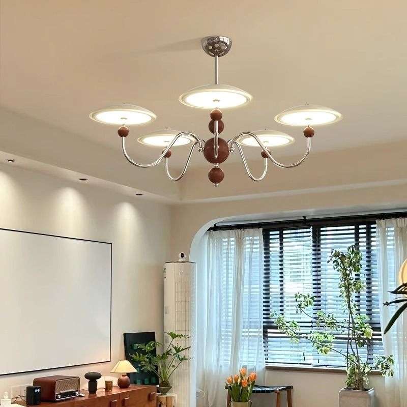 古风客厅吊灯法式奶油大厅复古主灯新款飞碟中古灯具餐厅