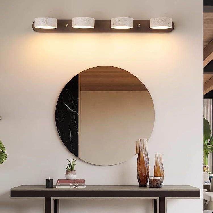 浴室镜前灯led洗漱台卫生间梳妆台壁灯简约现代实木中古床头壁灯