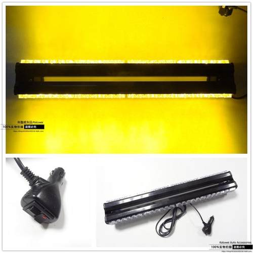 LED吸顶灯汽车爆闪灯12V48W长排频闪灯长杆灯6灯4节双排