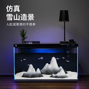 适配小米家智能鱼缸造景装饰生态全套一体式懒人专用溪流石头套装