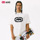 情侣装 ecko红犀牛 白色圆领上衣 2025新款 夏季 烫钻短袖 t恤男女同款