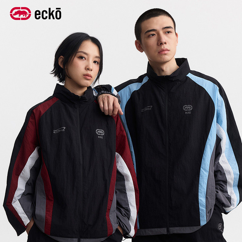 【好物体验】【赛道外套】ecko红犀牛新款撞色外套运动夹克上衣