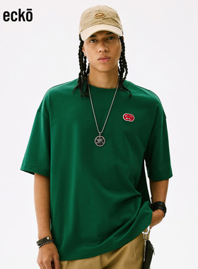 ecko红犀牛 绿色短袖情侣索罗娜凉感全棉t恤男女2025新款夏季上衣