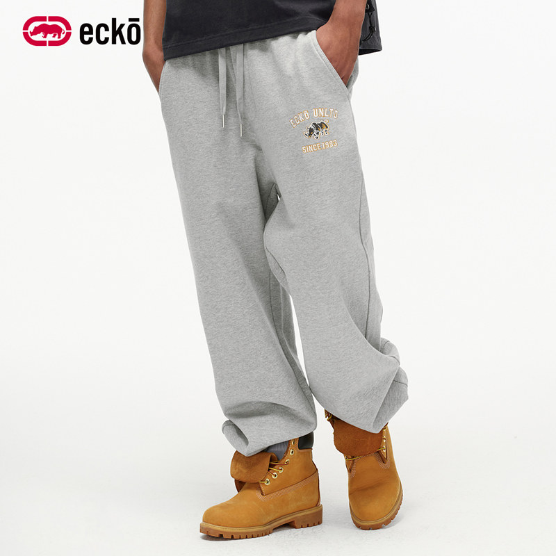 ecko红犀牛  刺绣宽松户外运动卫裤束脚裤2026春季新款休闲裤长裤,男装,休闲裤,淘宝优惠券,粉丝福利购,淘宝优惠卷