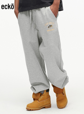 ecko红犀牛  刺绣宽松户外运动卫裤束脚裤2026春季新款休闲裤长裤