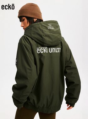 ecko红犀牛  可脱卸帽美式工装加厚棉衣棉服男女2025冬季新款外套