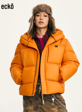 ecko红犀牛 连帽棉衣面包服防寒服棉服2025冬季新款加厚保暖外套