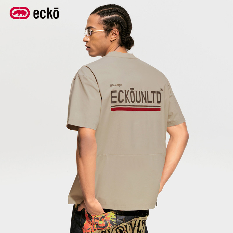 ecko红犀牛 字母印花薄款凉感速干短袖t恤男女款2026夏季新款上衣